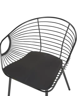 Set di 2 sedie da pranzo HOBACK Metallo Nero