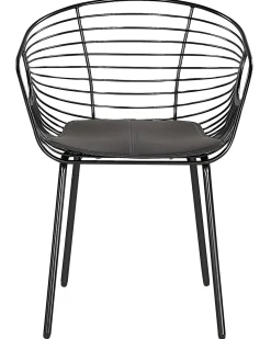 Set di 2 sedie da pranzo HOBACK Metallo Nero