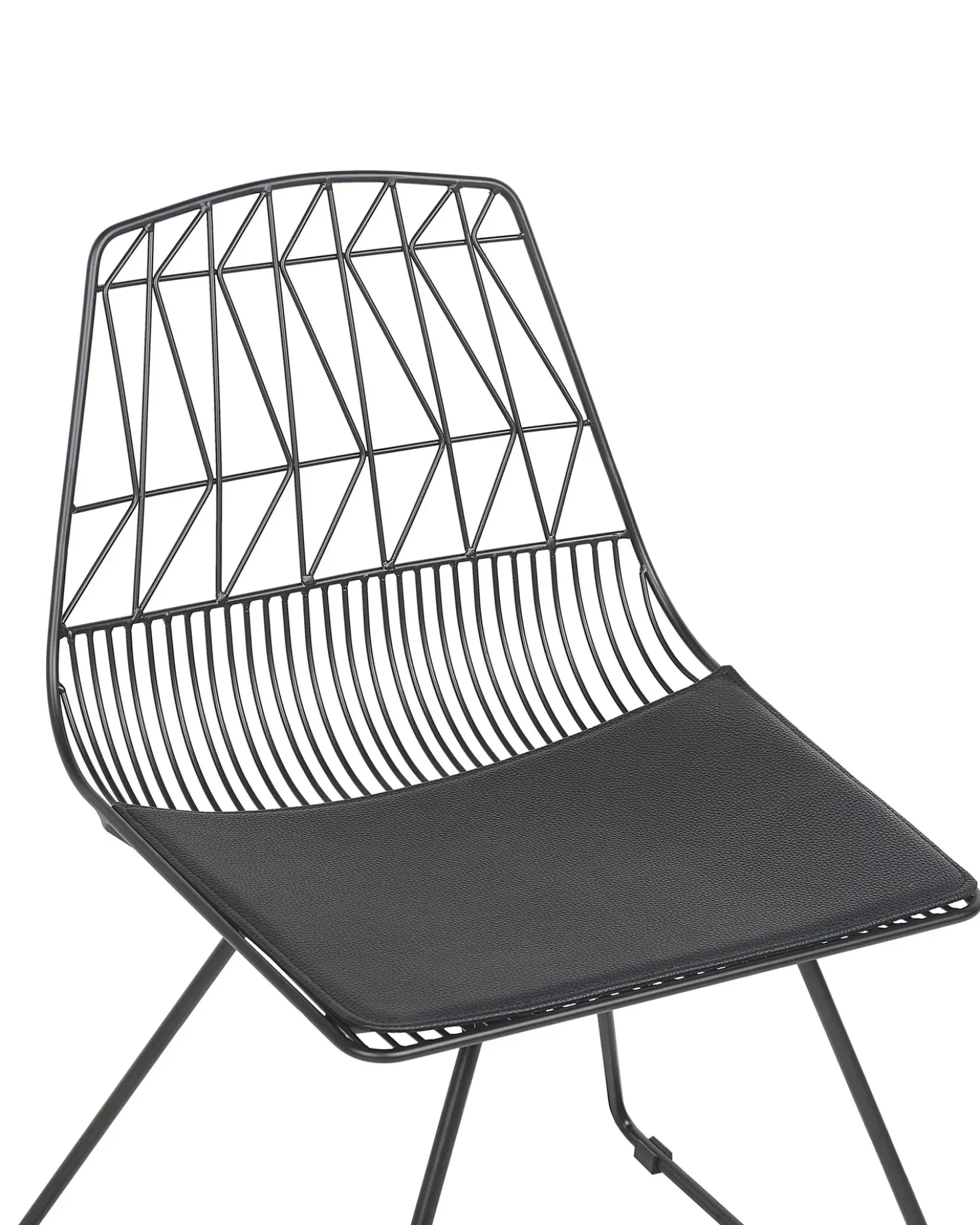 Set di 2 sedie da pranzo HARLAN Metallo Nero