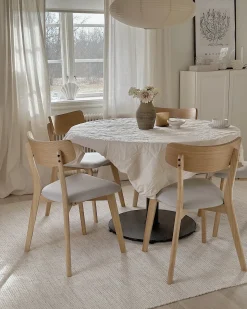 Set di 2 sedie da pranzo HOPE Legno Marrone chiaro/Grigio
