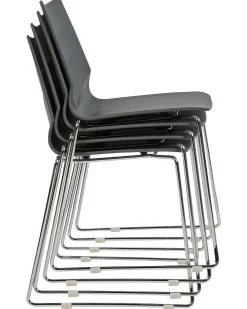 Set di 4 sedie da pranzo HARTLEY Grigio scuro