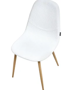 Set di 2 sedie da pranzo HILDEN Velluto a coste Bianco