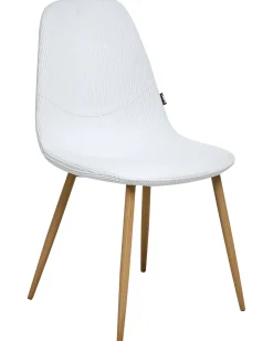 Set di 2 sedie da pranzo HILDEN Velluto a coste Bianco