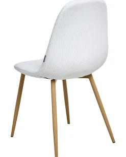 Set di 2 sedie da pranzo HILDEN Velluto a coste Bianco