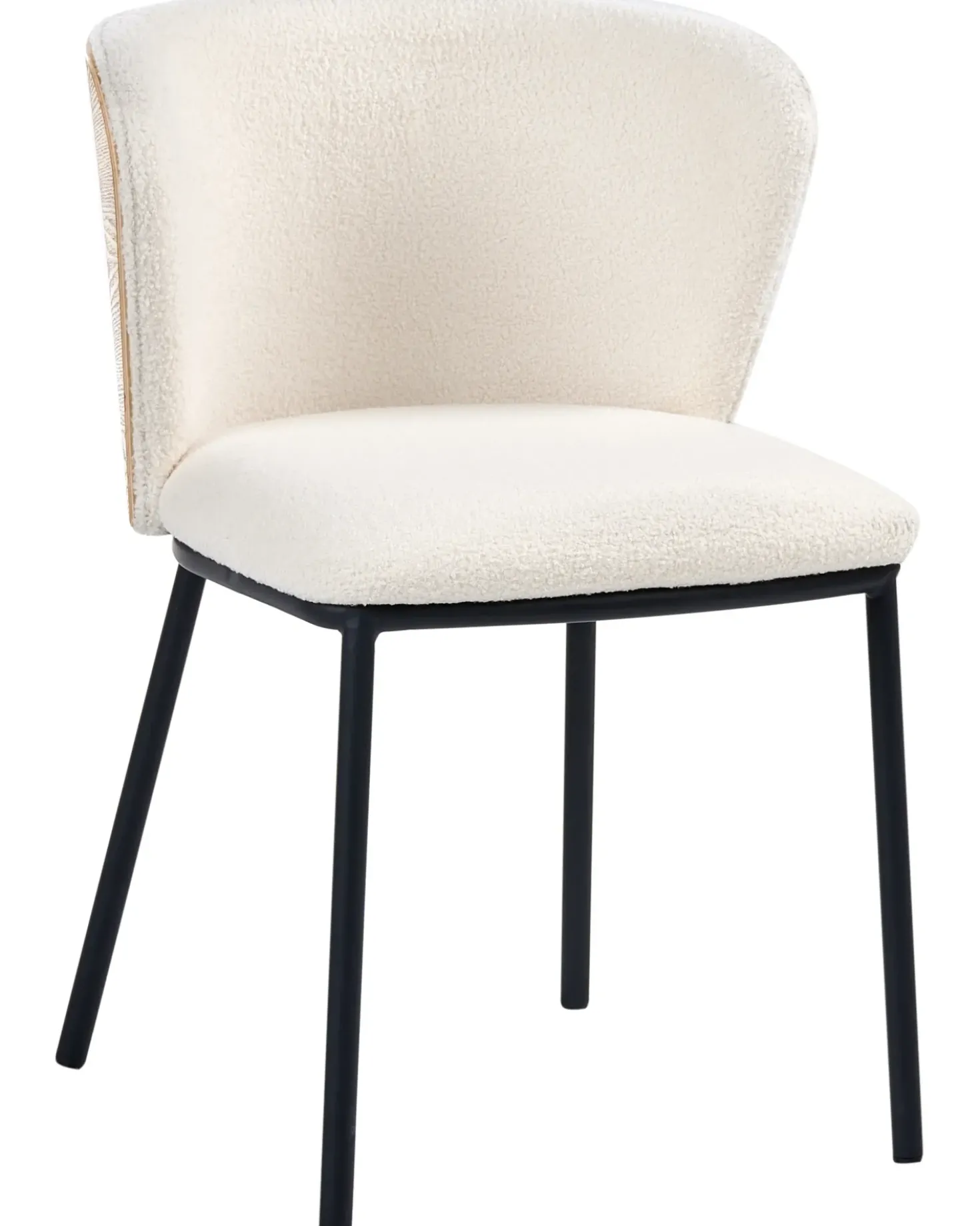Set di 2 sedie da pranzo HOSKIN Bouclé Bianco sporco