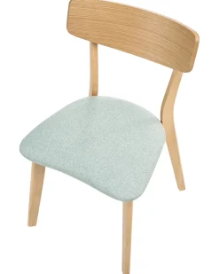Set di 2 sedie da pranzo HOPE Legno Marrone chiaro/Verde menta