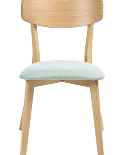 Set di 2 sedie da pranzo HOPE Legno Marrone chiaro/Verde menta