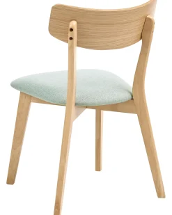 Set di 2 sedie da pranzo HOPE Legno Marrone chiaro/Verde menta