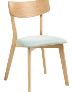 Set di 2 sedie da pranzo HOPE Legno Marrone chiaro/Verde menta