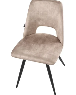 Set di 2 sedie da pranzo HALLETT Velluto Beige