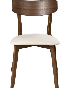 Set di 2 sedie da pranzo HOPE Legno Marrone scuro/Bianco sporco