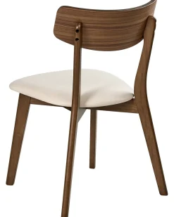 Set di 2 sedie da pranzo HOPE Legno Marrone scuro/Bianco sporco