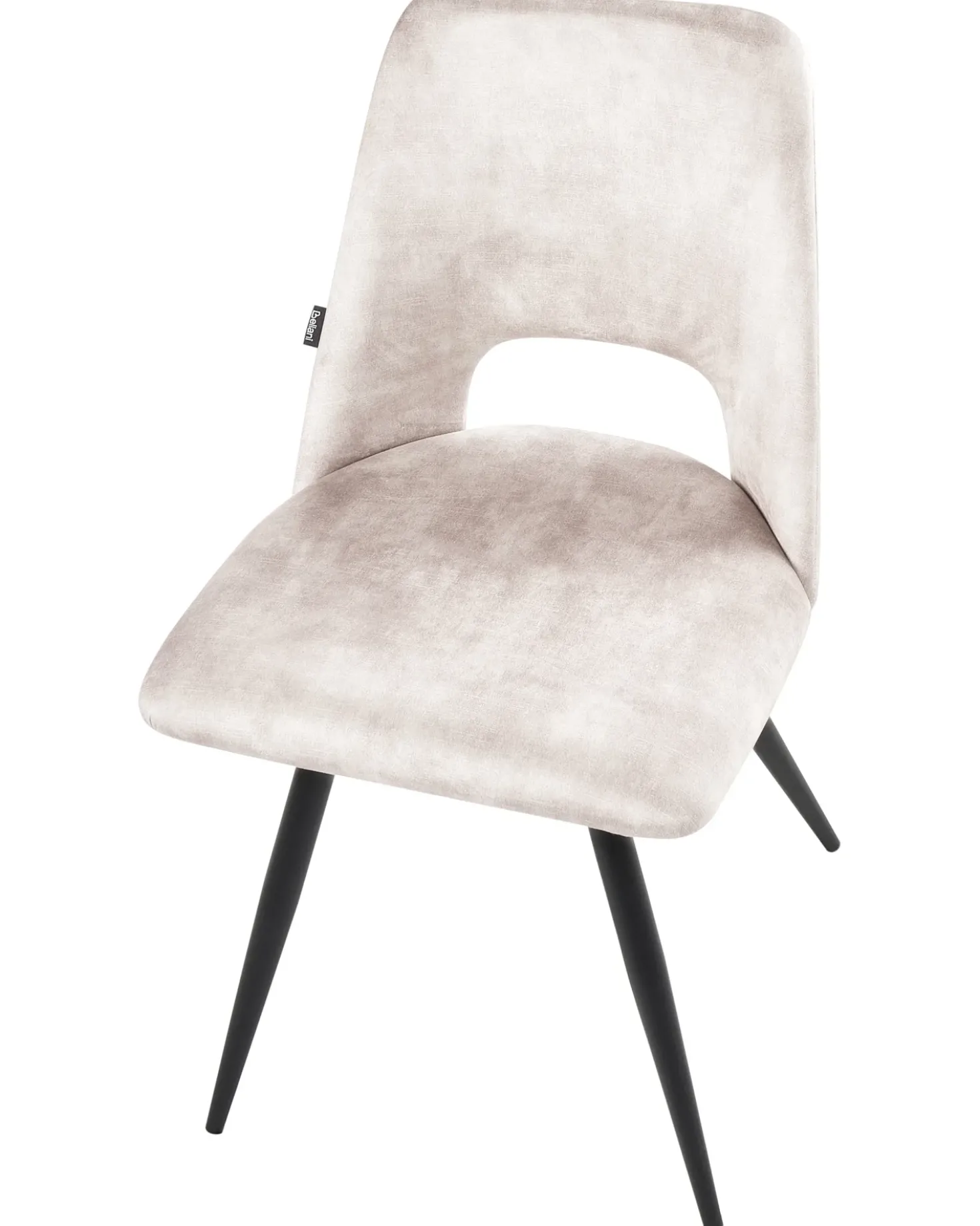 Set di 2 sedie da pranzo HALLETT Velluto Beige chiaro