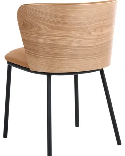 Set di 2 sedie da pranzo HOSKIN Pelle sintetica Marrone