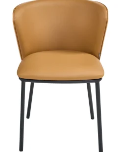 Set di 2 sedie da pranzo HOSKIN Pelle sintetica Marrone