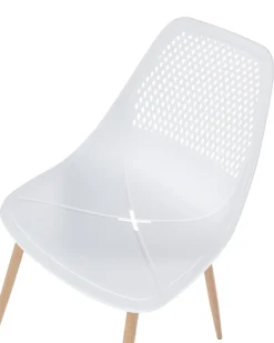 Set di 4 sedie da pranzo HAZELTON Bianco