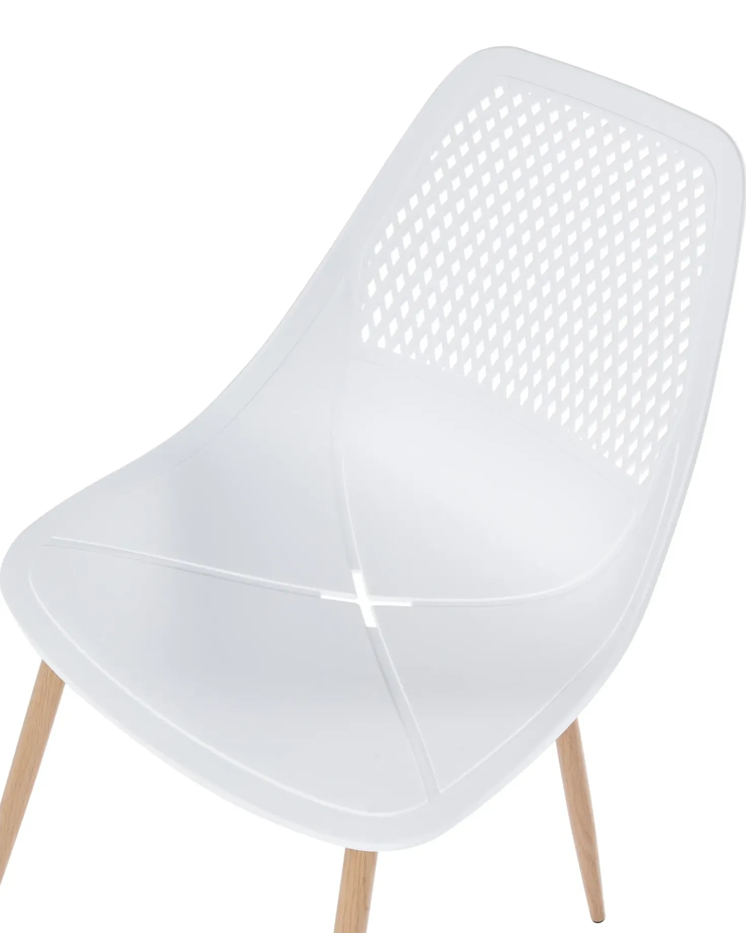Set di 4 sedie da pranzo HAZELTON Bianco