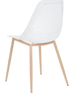 Set di 4 sedie da pranzo HAZELTON Bianco