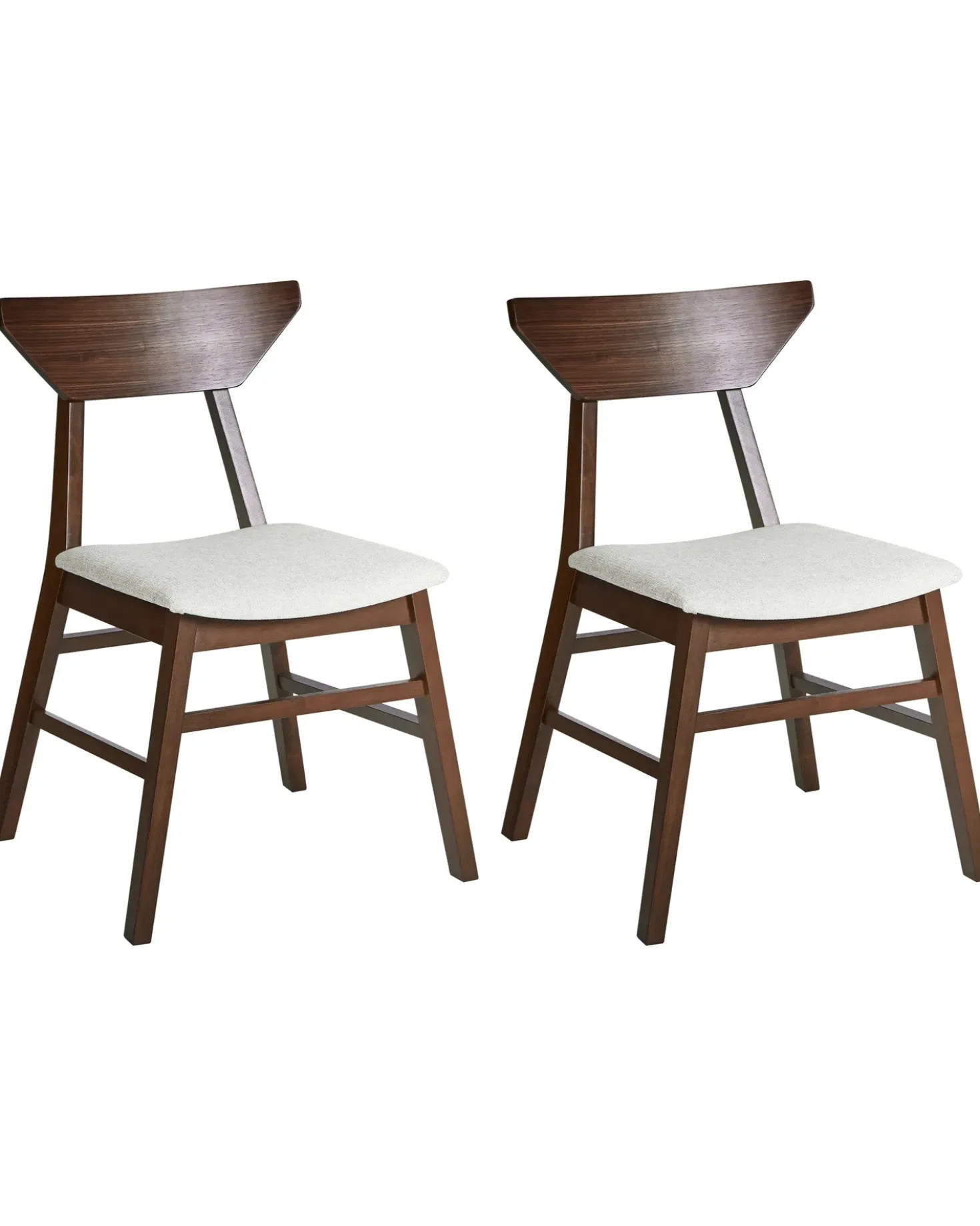 Set di 2 sedie da pranzo HOPKINS Legno Marrone scuro