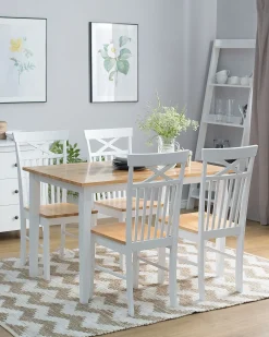 Set di 2 sedie da pranzo HOUSTON Legno Bianco