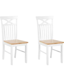 Set di 2 sedie da pranzo HOUSTON Legno Bianco