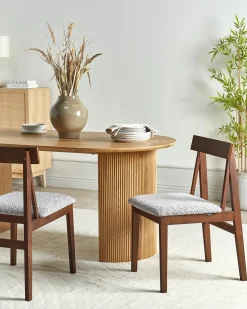 Set di 2 sedie da pranzo ISLE Legno Marrone/Grigio