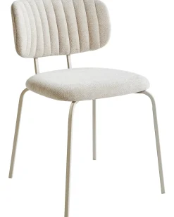 Set di 2 sedie da pranzo IRINS Ciniglia Beige chiaro