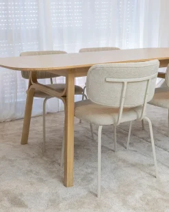 Set di 2 sedie da pranzo IRINS Ciniglia Beige chiaro