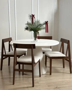Set di 2 sedie da pranzo ISLE Legno Marrone/Beige