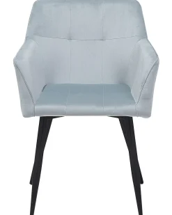 Set di 2 sedie da pranzo JASMIN Velluto Grigio chiaro
