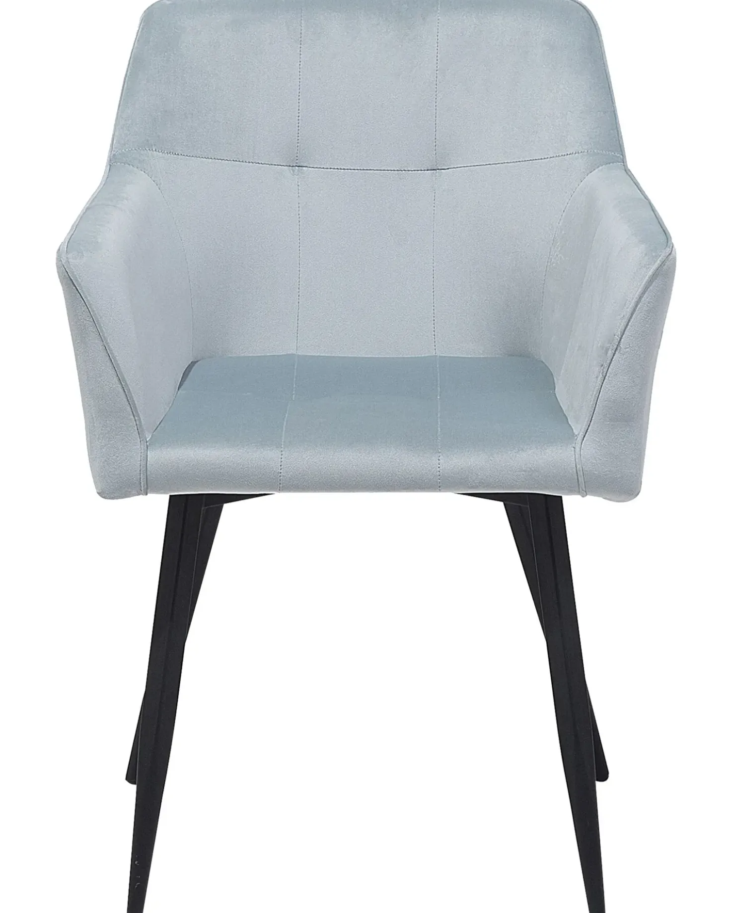 Set di 2 sedie da pranzo JASMIN Velluto Grigio chiaro