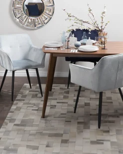 Set di 2 sedie da pranzo JASMIN Velluto Grigio chiaro