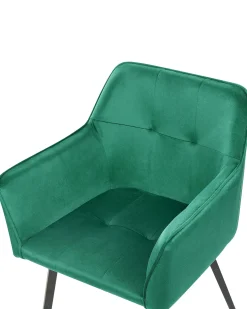 Set di 2 sedie da pranzo JASMIN Velluto Verde smeraldo