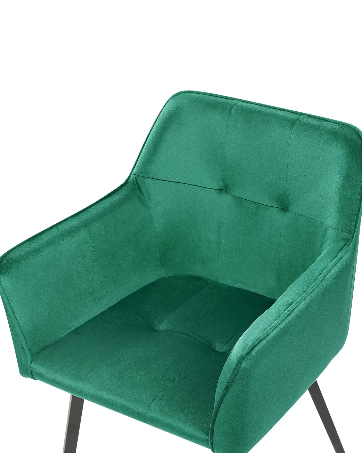 Set di 2 sedie da pranzo JASMIN Velluto Verde smeraldo