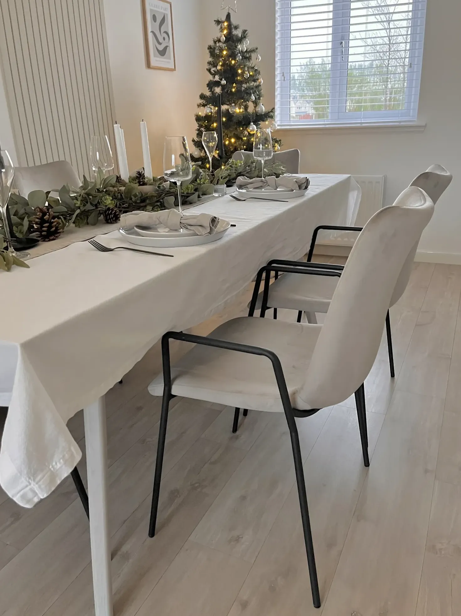 Set di 2 sedie da pranzo JEFFERSON Velluto Tortora