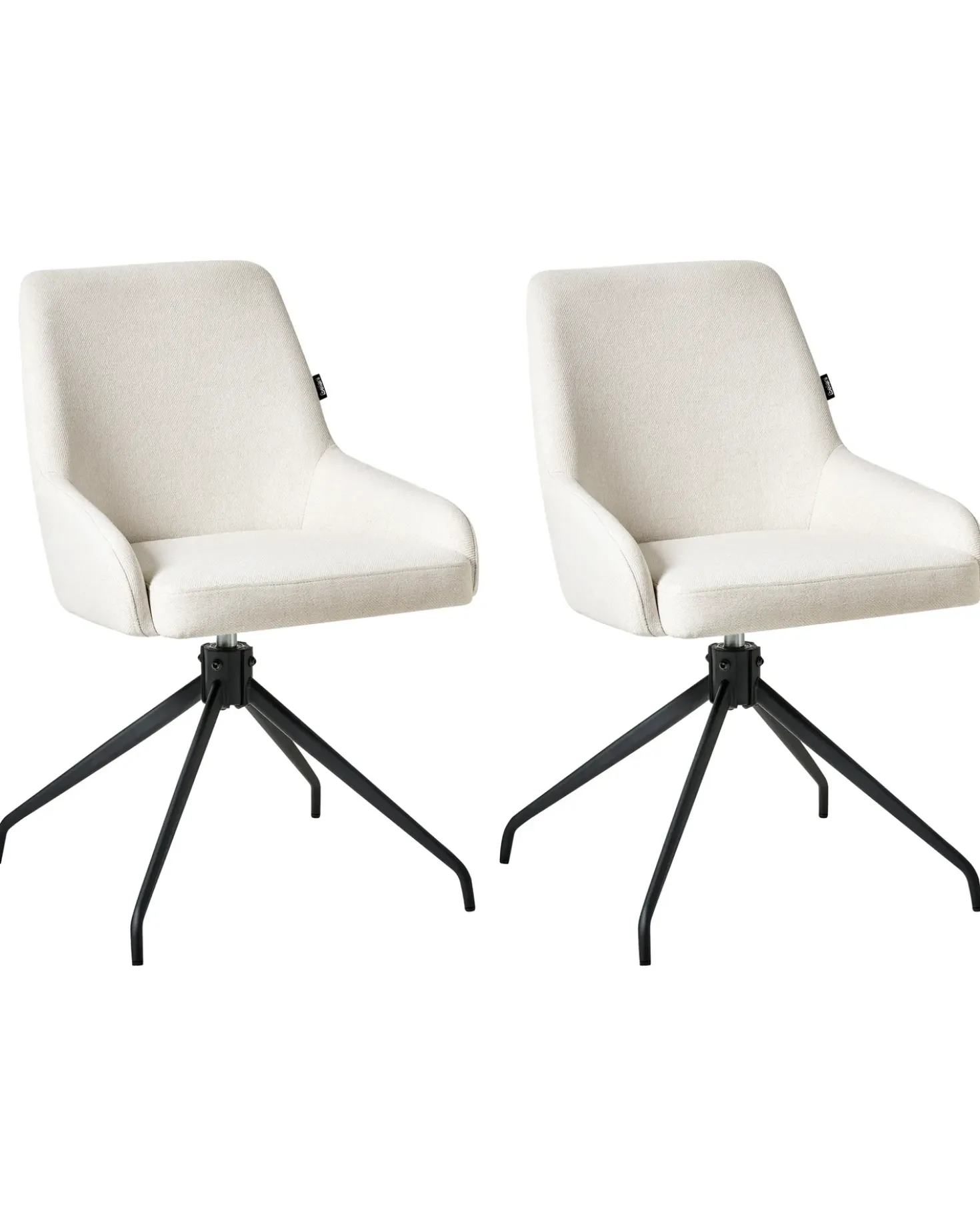 Set di 2 sedie da pranzo JENNER Tessuto Bianco sporco