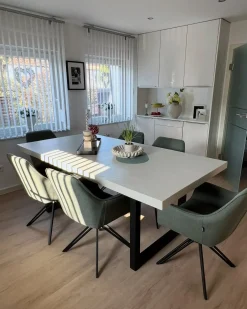 Set di 2 sedie da pranzo JODAR Tessuto Verde scuro