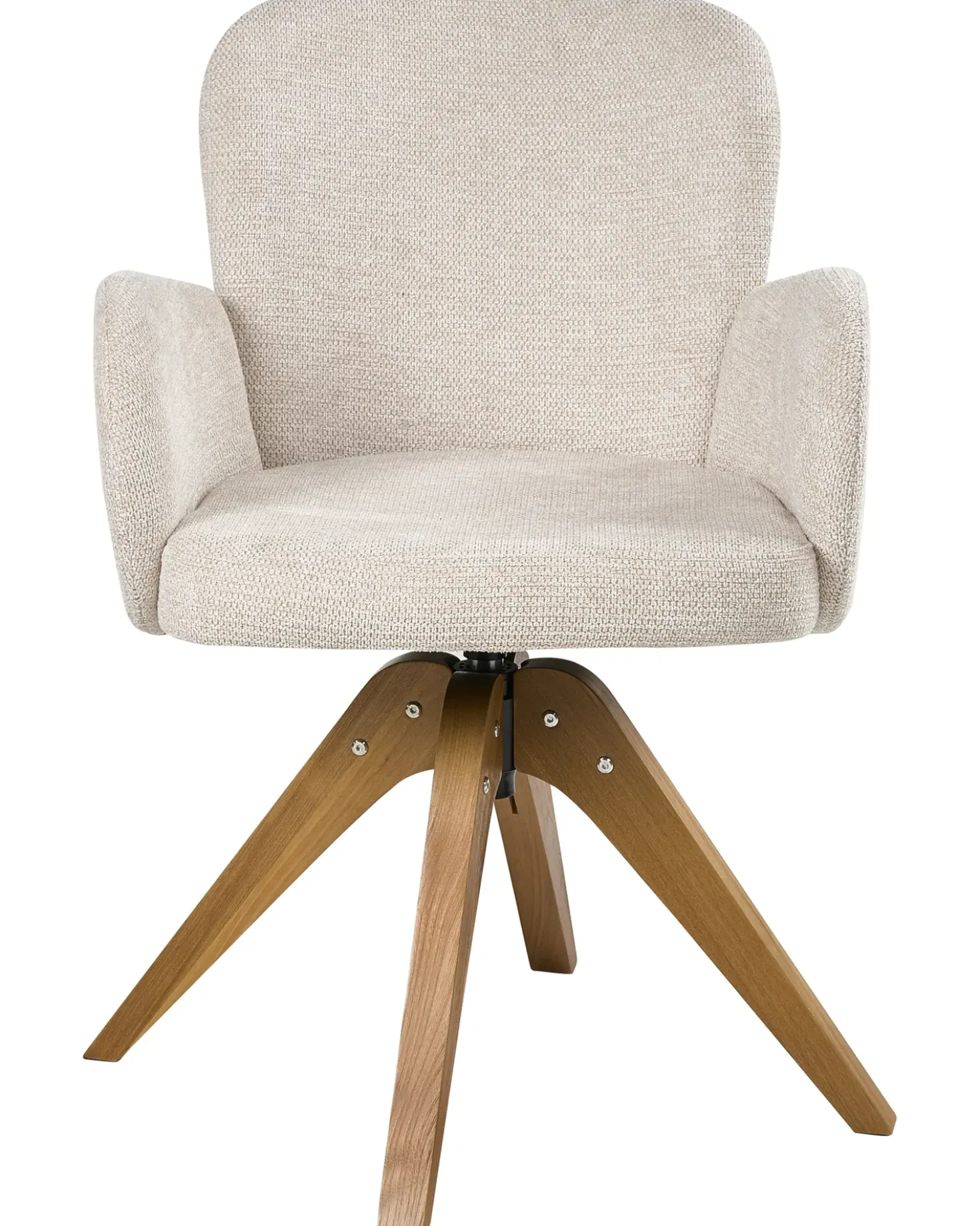 Set di 2 sedie da pranzo JEAN Tessuto Beige chiaro