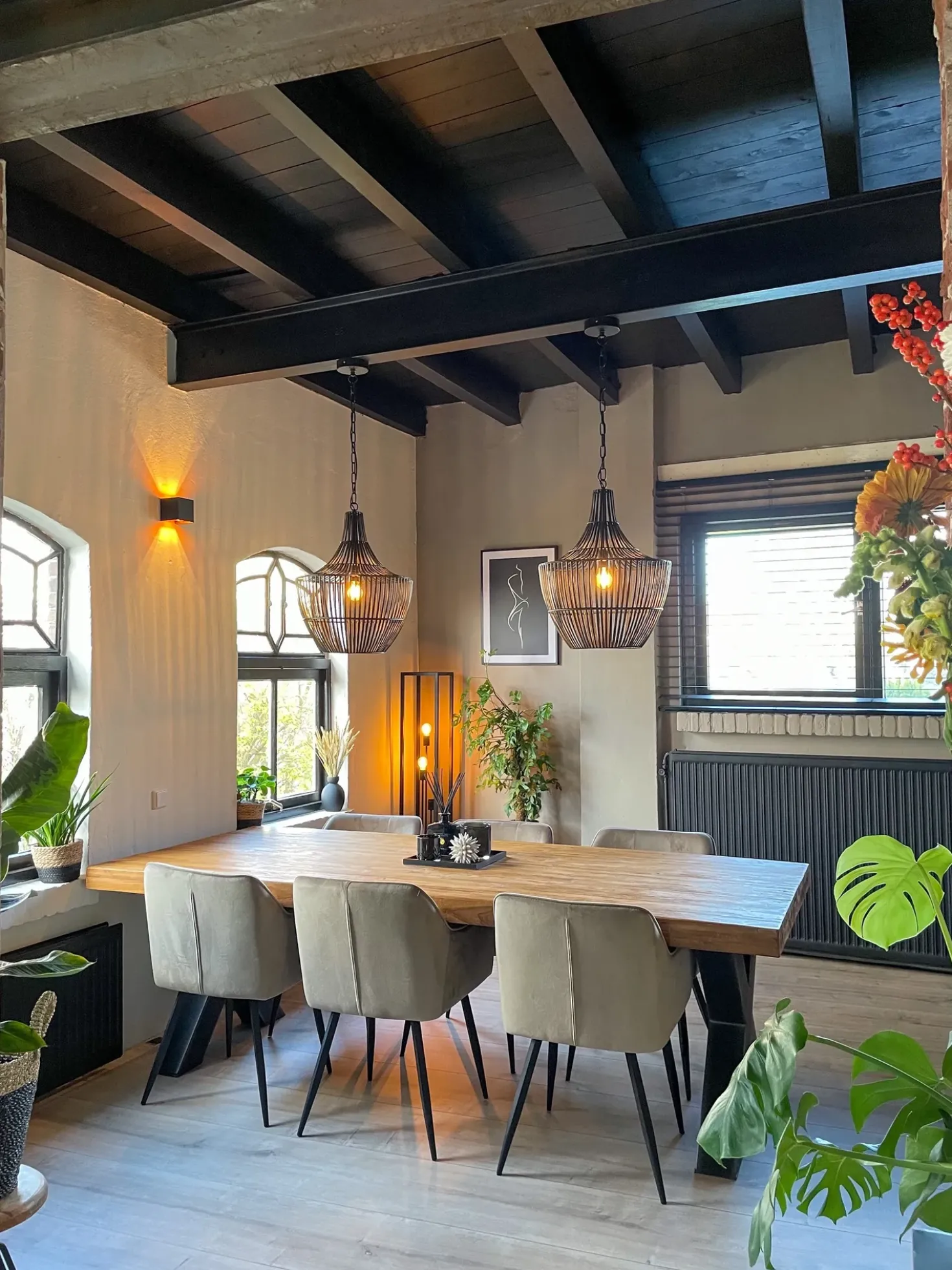 Set di 2 sedie da pranzo JASMIN Velluto Tortora