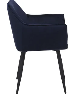 Set di 2 sedie da pranzo JASMIN Velluto Blu scuro
