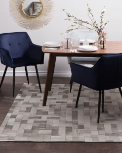 Set di 2 sedie da pranzo JASMIN Velluto Blu scuro