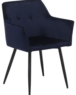 Set di 2 sedie da pranzo JASMIN Velluto Blu scuro
