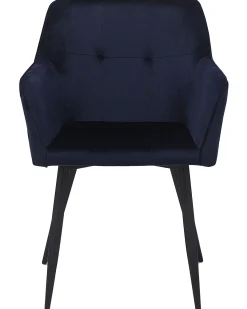 Set di 2 sedie da pranzo JASMIN Velluto Blu scuro