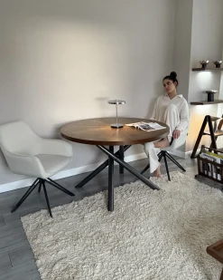 Set di 2 sedie da pranzo JODAR Tessuto Beige chiaro
