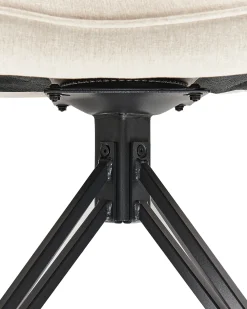Set di 2 sedie da pranzo JODAR Tessuto Beige chiaro