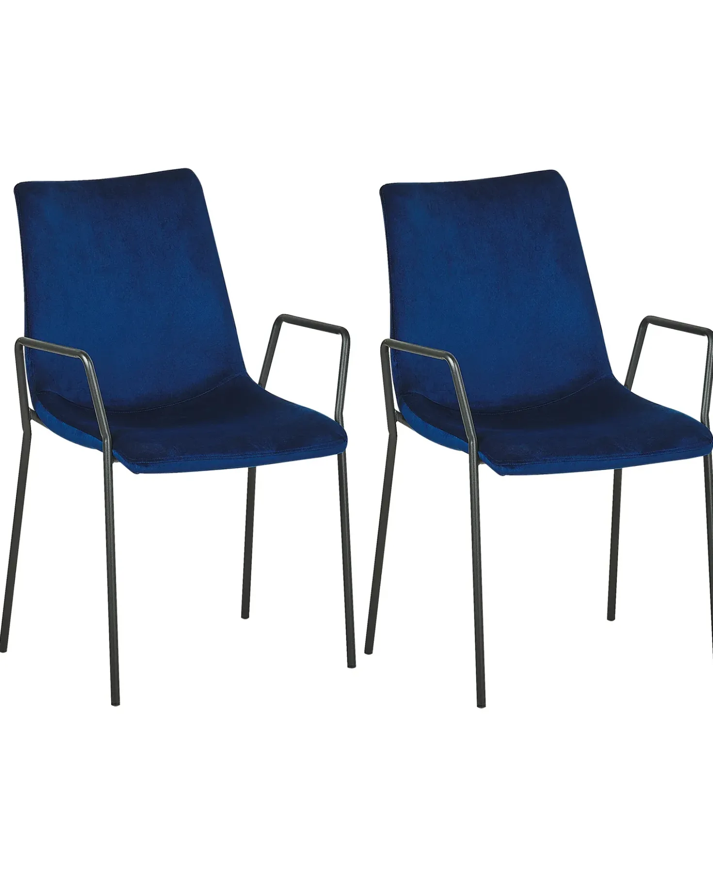 Set di 2 sedie da pranzo JEFFERSON Velluto Blu scuro