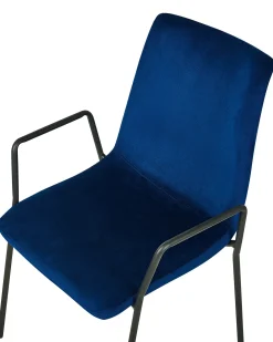 Set di 2 sedie da pranzo JEFFERSON Velluto Blu scuro