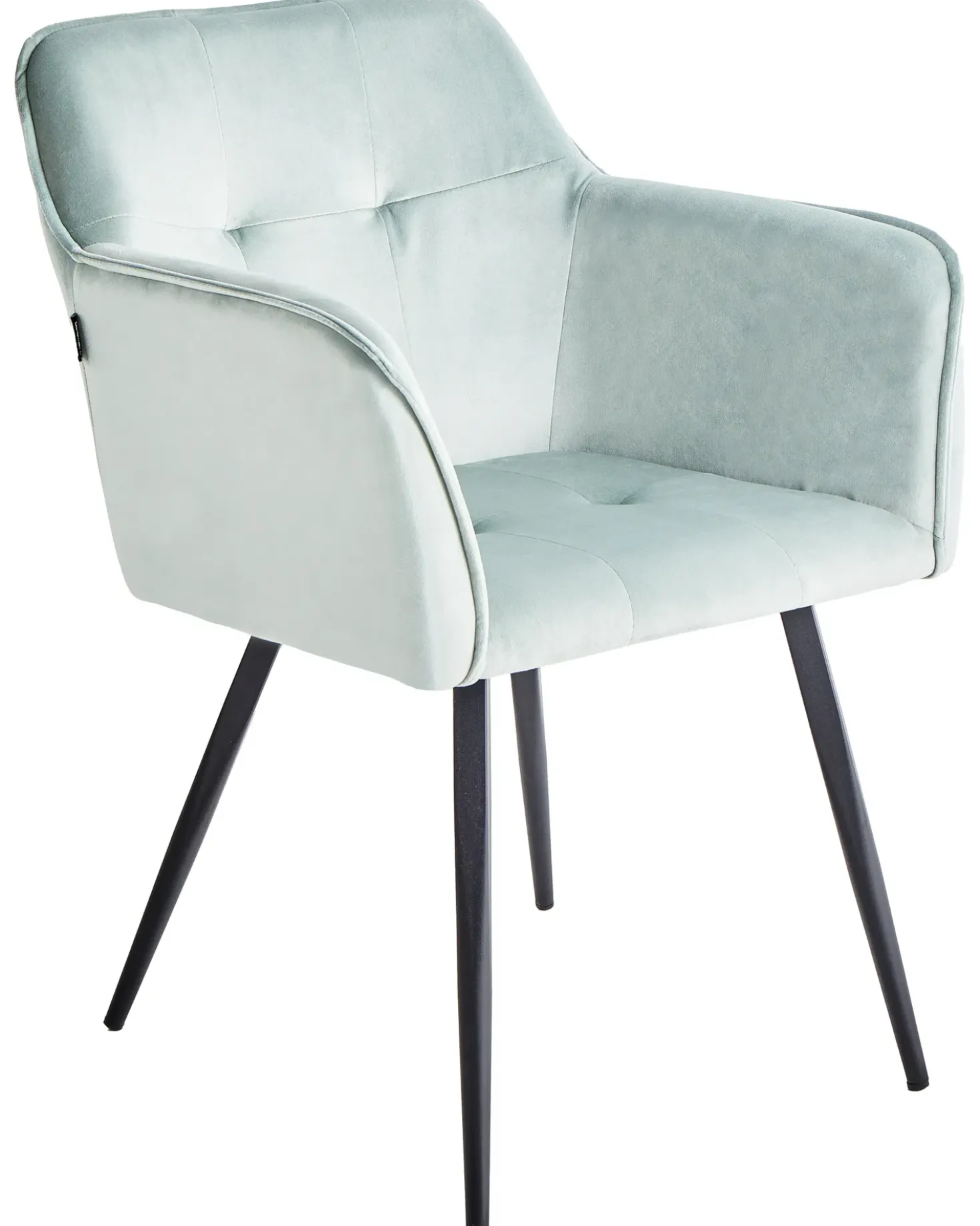 Set di 2 sedie da pranzo JASMIN Velluto Verde menta
