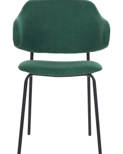Set di 2 sedie da pranzo KENAI Tessuto Verde scuro