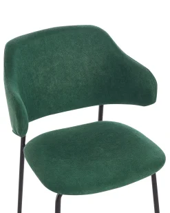 Set di 2 sedie da pranzo KENAI Tessuto Verde scuro